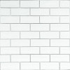Панель стеновая 70*70cm*5mm белый кирпич с серебром (D) SW-00001502