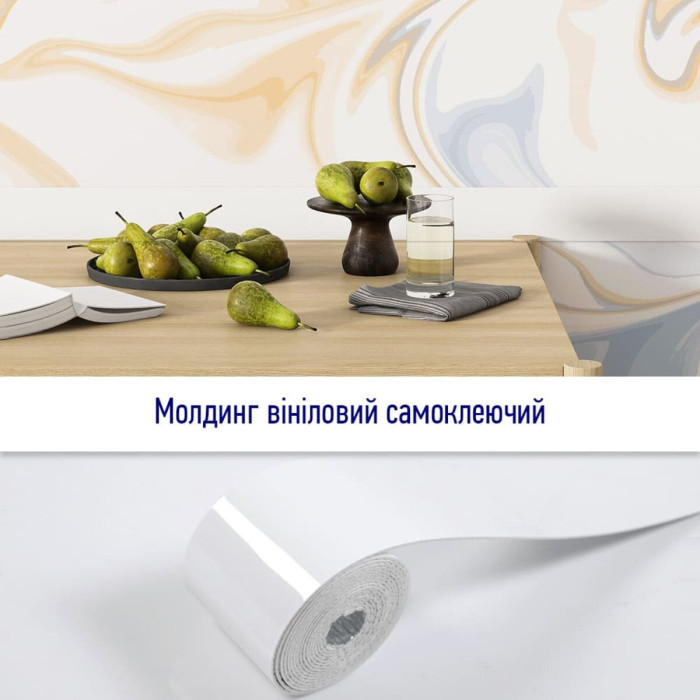 Молдинг виниловый самоклеющийся 5000х100х2мм Глянцевый (D) SW-00001792