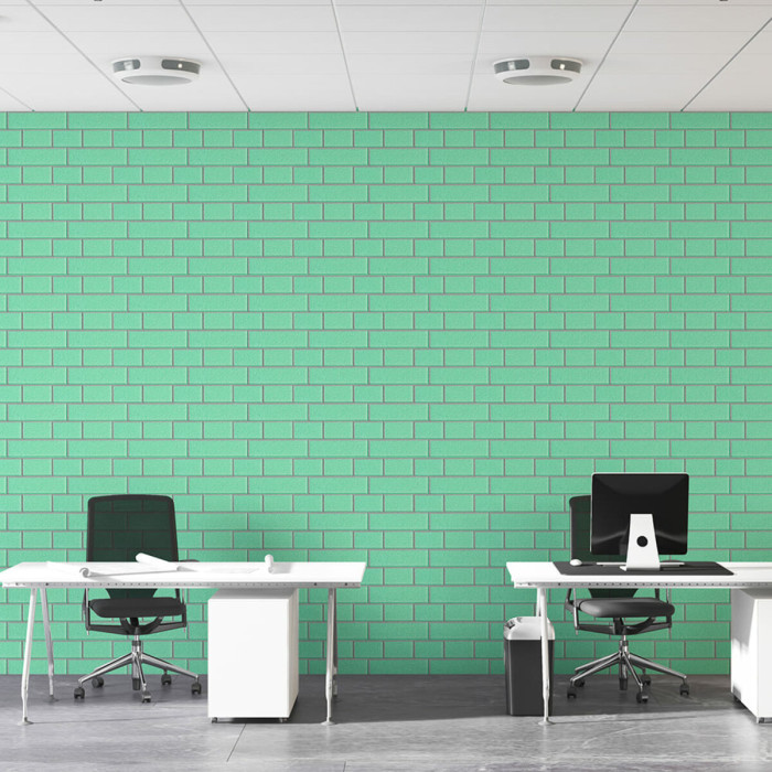 Панель стеновая 70*70cm*5mm зелёный кирпич с серебром (D) SW-00001803