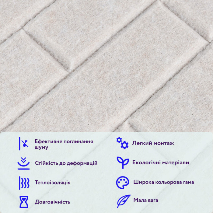 Звукоізоляційна панель 600х600х9мм Сіра SW-00002703