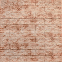 Декоративная 3D панель самоклейка 700x770x5мм Мрамор красный (кирпич) (063) SW-00000035